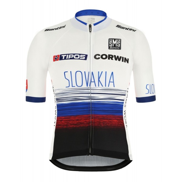 SLOWAKEI 2019 Kurzarmtrikot (langer Reißverschluss)-Radsport-National-Team