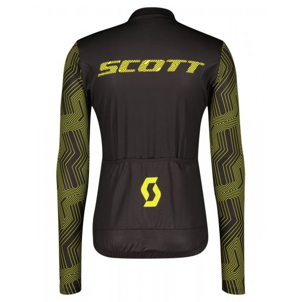 RC TEAM 10 Radtrikot langarm schwarz/gelb
