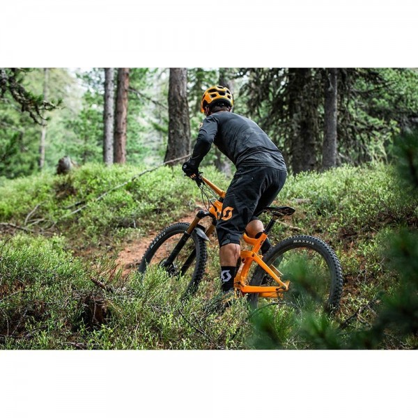 TRAIL TUNED Radtrikot MTB/Freeride langarm schwarz