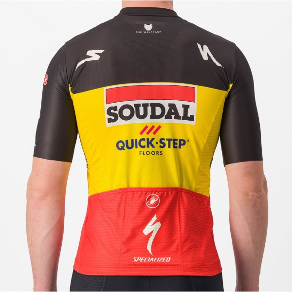 Soudal Quick-Step belgischer Meister 2023 Competizione Radtrikot kurzarm-Radsport-Profi-Team Soudal Quick-Step belgischer Meister 2023 Competizione Radtrikot kurzarm-Radsport-Profi-Team