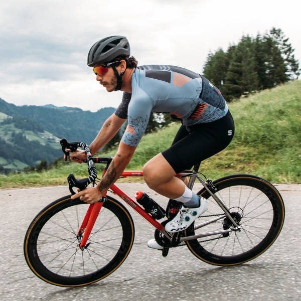 BOMBER Radtrikot kurzarm zement/anthrazit