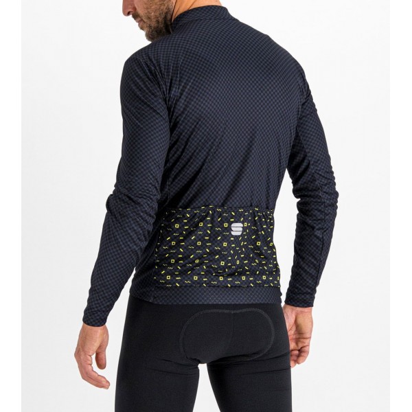 Checkmate Thermal Radtrikot langarm schwarz/blau Checkmate Thermal Radtrikot langarm schwarz/blau