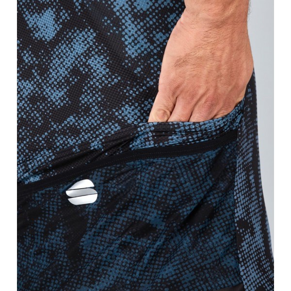 ESCAPE SUPERGIARA Radtrikot kurzarm schwarz/blau