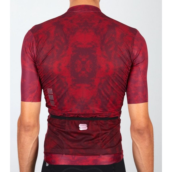 ESCAPE SUPERGIARA Radtrikot kurzarm weinrot