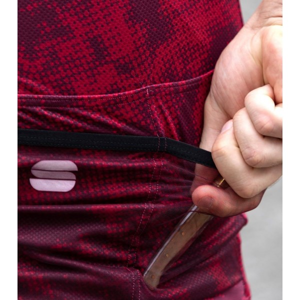 ESCAPE SUPERGIARA Radtrikot kurzarm weinrot