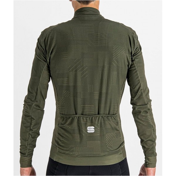 LOOM THERMAL JERSEY Radtrikot langarm grün