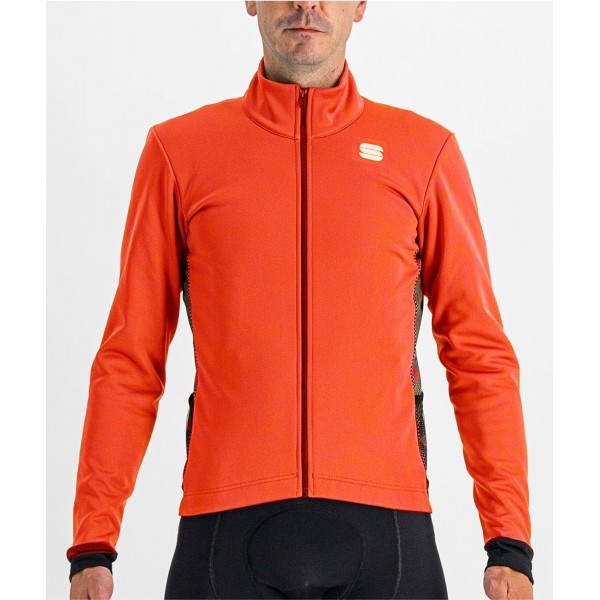 NEO SOFTSHELL Fahrrad Winterjacke rot/schwarz