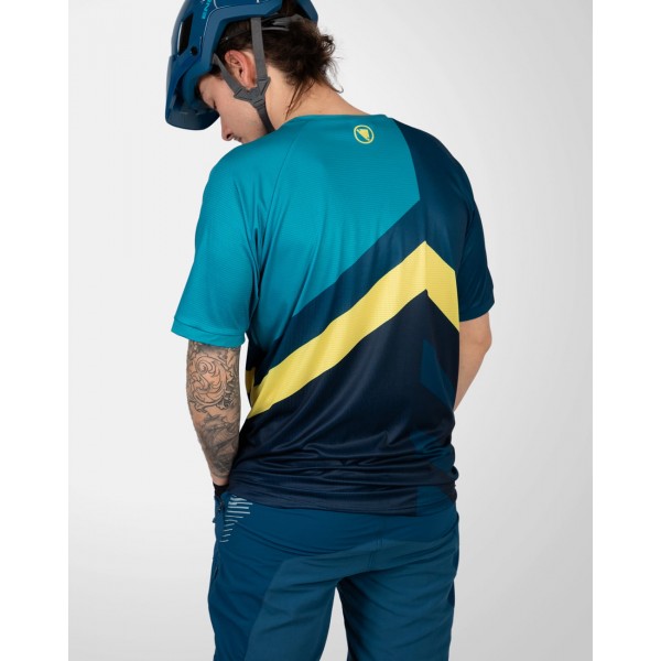 Singletrack Print Tee LTD Radtrikot kurzarm MTB/Freeride blau