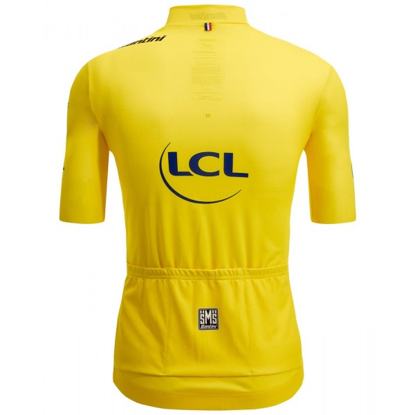 Übergröße Tour de France 2023 gelbes Trikot (maillot jaune, Gesamtführender) Radtrikot kurzarm