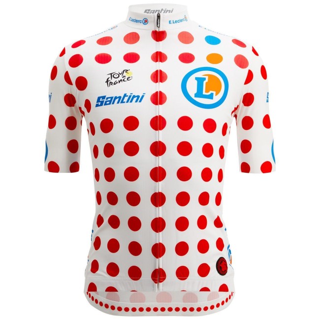 Tour de France 2023 gepunktetes Trikot (maillot pois, Bergtrikot) Radtrikot kurzarm Tour de France 2023 gepunktetes Trikot (maillot pois, Bergtrikot) Radtrikot kurzarm