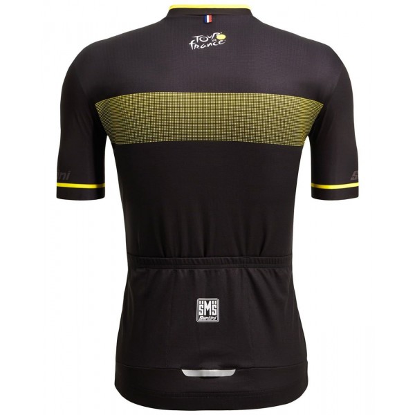 Tour de France 2022 YDOTS Radtrikot kurzarm schwarz/gelb