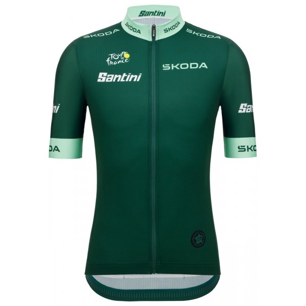 Tour de France 2023 grünes Trikot (maillot vert, bester Sprinter) Radtrikot kurzarm