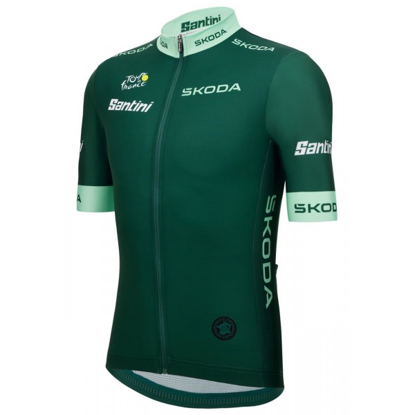 Tour de France 2023 grünes Trikot (maillot vert, bester Sprinter) Radtrikot kurzarm
