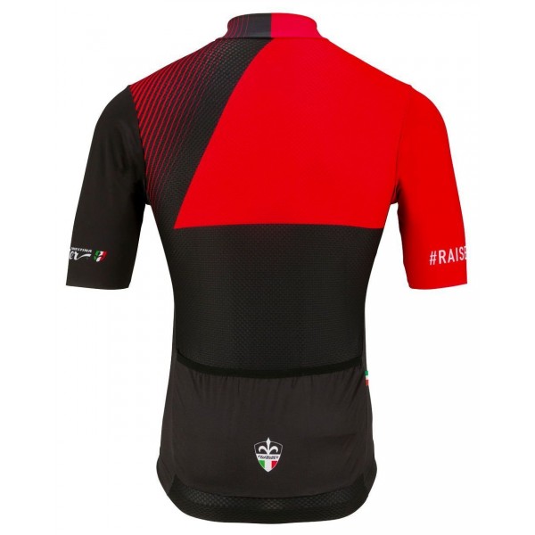 RIGO Radtrikot kurzarm rot/schwarz