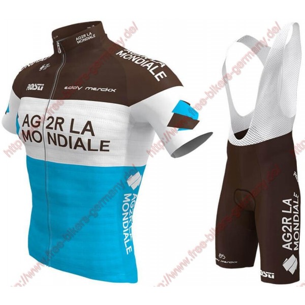 Profiteams AG2R LA MONDIALE 2019 Radbekleidung Satz Trikot Kurzarm+Trägerhosen Se Radtrikot Kaufen