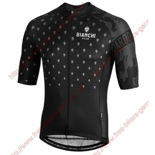 Profiteams BIANCHI MILANO Savignano Black Trikot Kurzarm Outlet Radtrikot Kaufen