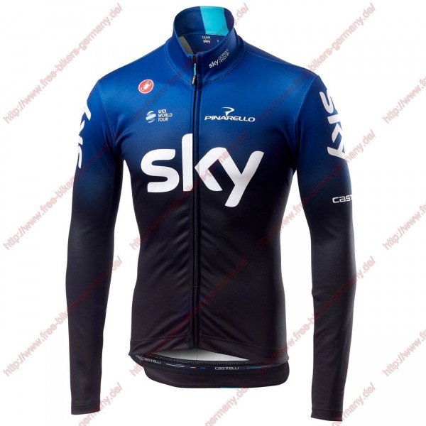Profiteams TEAM SKY 2019 Thermal Radsport Trikot Langarm Radtrikot Kaufen