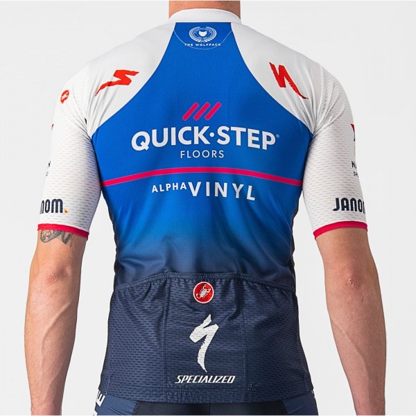Quick Step-Alpha Vinyl 2022 Competizione Radtrikot kurzarm-Radsport-Profi-Team Radtrikot Kaufen