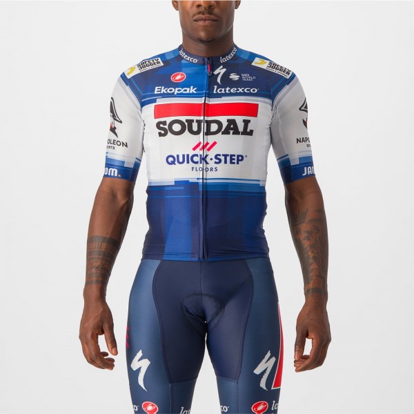 Soudal Quick-Step 2023 Aero Race 6.1 Radtrikot kurzarm-Radsport-Profi-Team Radtrikot Kaufen
