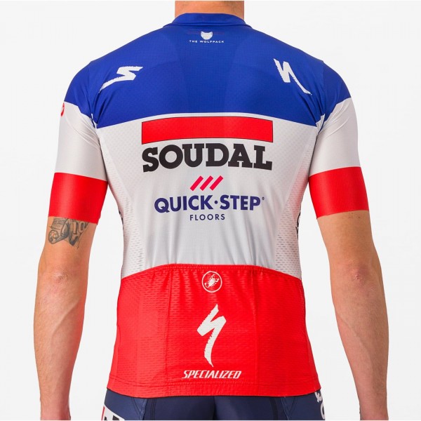 Soudal Quick-Step französischer Meister 2023 Competizione Radtrikot kurzarm-Radsport-Profi-Team Radtrikot Kaufen