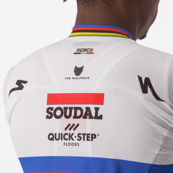 Soudal Quick-Step Straßenrad Weltmeister Regenbogentrikot 2023 Competizione Radtrikot kurzarm-Radsport-Profi-Team Radtrikot Kaufen