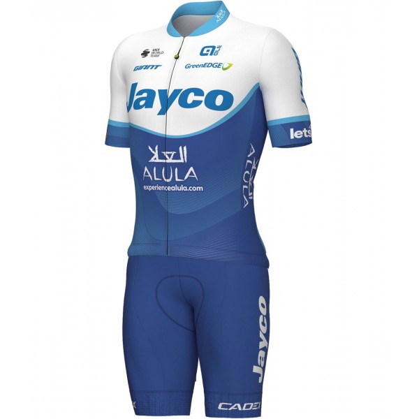 Team Jayco AlUla 2023 Set(Kurzarmtrikot+Trägerhose)-ALE Radsport-Profi-Team Radtrikot Kaufen