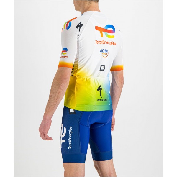 Team TotalEnergies 2022 Radtrikot kurzarm(langer Reißverschluss)-Radsport-Profi-Team Radtrikot Kaufen