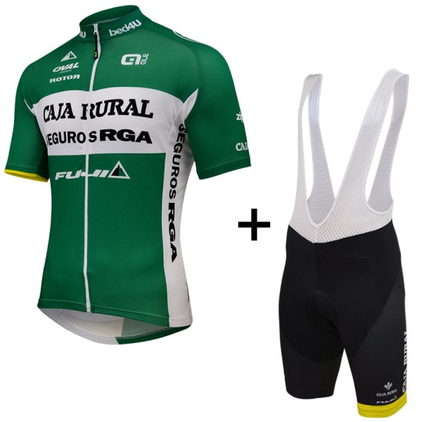 Caja Rural 2015 Fahrradbekleidung Satz Fahrradtrikot Kurzarm Trikot und Kurz Trägerhose Radtrikot Kaufen