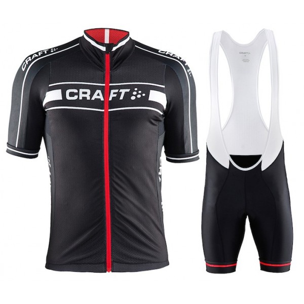Craft Bike Grand Tour Schwarz-Rot 2015 Fahrradbekleidung Satz Fahrradtrikot Kurzarm Trikot und Kurz Trägerhose Radtrikot Kaufen