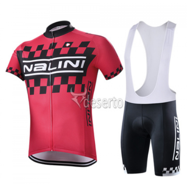 2015 Nalini Racing-Drapeau Rot Fahrradbekleidung Satz Fahrradtrikot Kurzarm Trikot und Kurz Trägerhose Radtrikot Kaufen