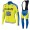 2015 Saxo Bank Tinkoff Fahrradbekleidung Radtrikot Satz Langarm und Lange Trägerhose Radtrikot Kaufen