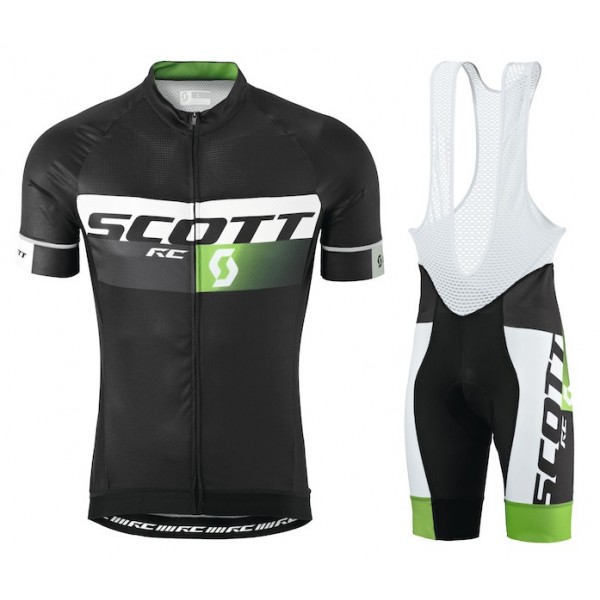 Scott RC Pro Schwarz-Grün 2015 Fahrradbekleidung Satz Fahrradtrikot Kurzarm Trikot und Kurz Trägerhose Radtrikot Kaufen