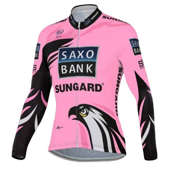 2015 Saxo Bank Sungard Damen Fahrradtrikot Langarm Radtrikot Kaufen
