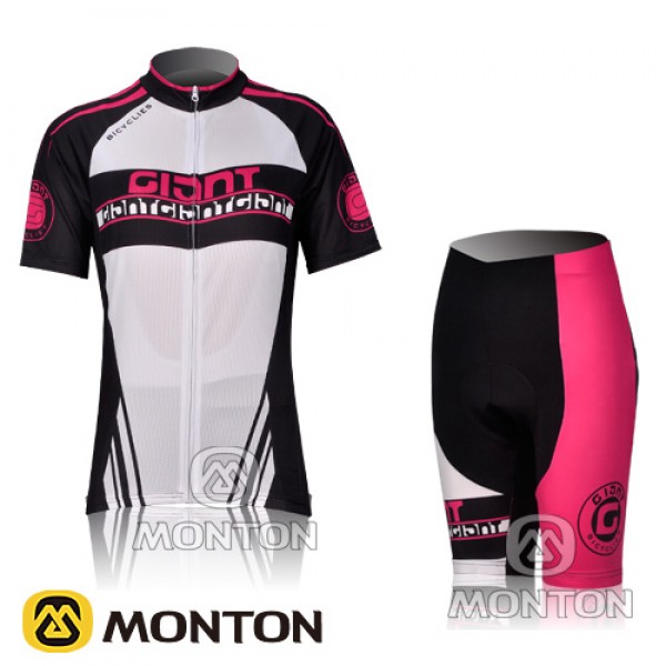 2012 Damen giant team Radbekleidung Radtrikot Kurzarm und Fahrradhosen Kurz Radtrikot Kaufen