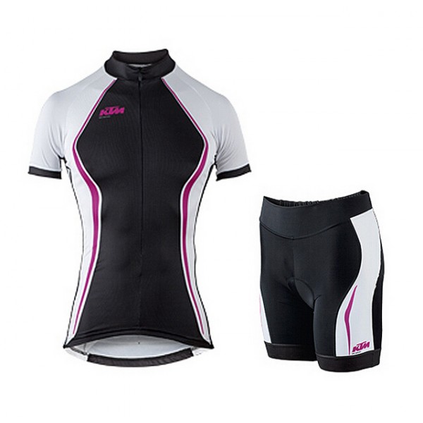 2015 KTM Damen pourpre Radbekleidung Radtrikot Kurzarm und Fahrradhosen Kurz Radtrikot Kaufen