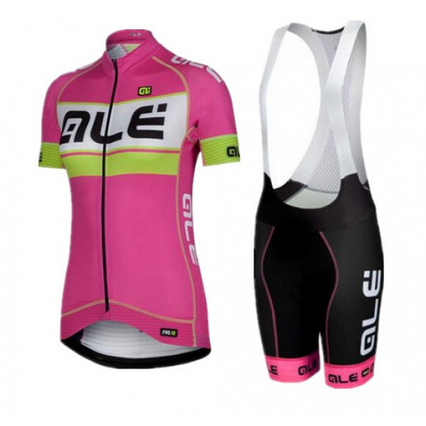 2015 ALE Damen rose Fahrradbekleidung Satz Fahrradtrikot Kurzarm Trikot und Kurz Trägerhose Radtrikot Kaufen