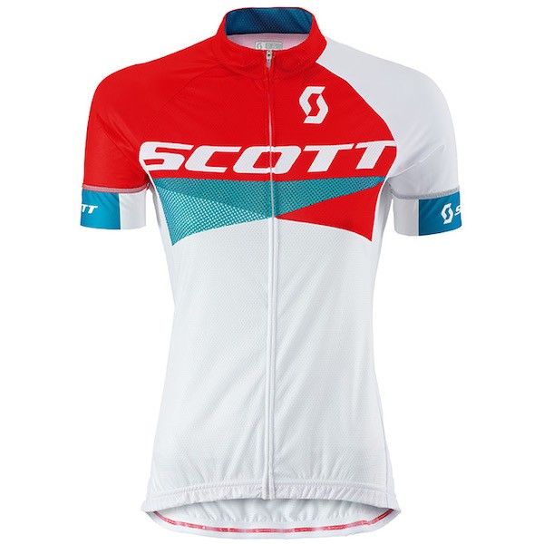 2015 Scott Rot-Weiß Damen Radtrikot Kurzarm Radtrikot Kaufen