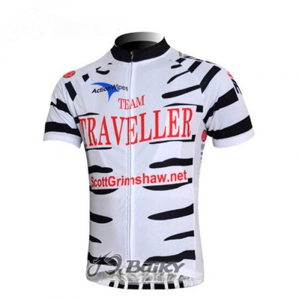 Team Traveller Kinetic Koffee Radtrikot Kurzarm Weiß Schwarz Radtrikot Kaufen