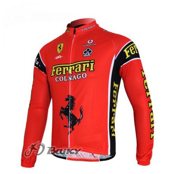 Ferrari Colnago Pro Team Fahrradtrikot Langarm Rot Radtrikot Kaufen
