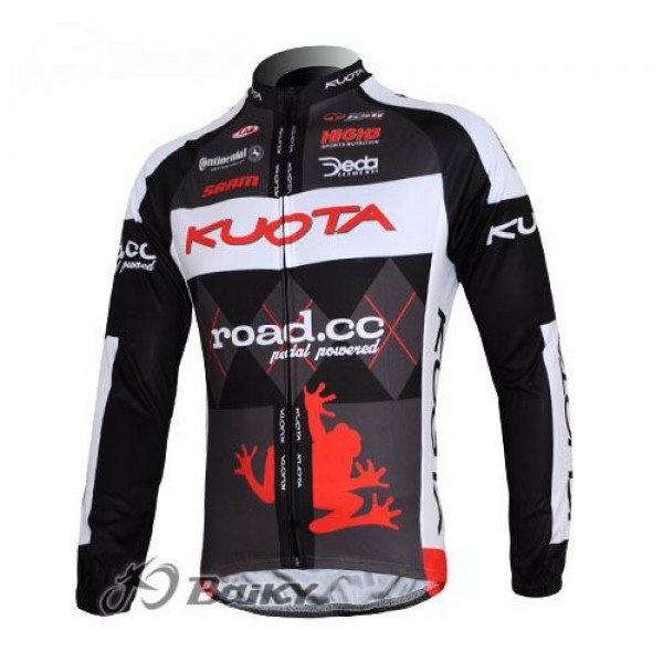 Kuota SRAM Road Pro Team Fahrradtrikot Langarm Schwarz Weiß Radtrikot Kaufen