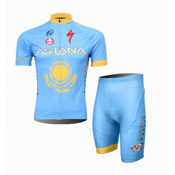2014 Astana Team Specialized Radbekleidung Radtrikot Kurzarm und Fahrradhosen Kurz Radtrikot Kaufen