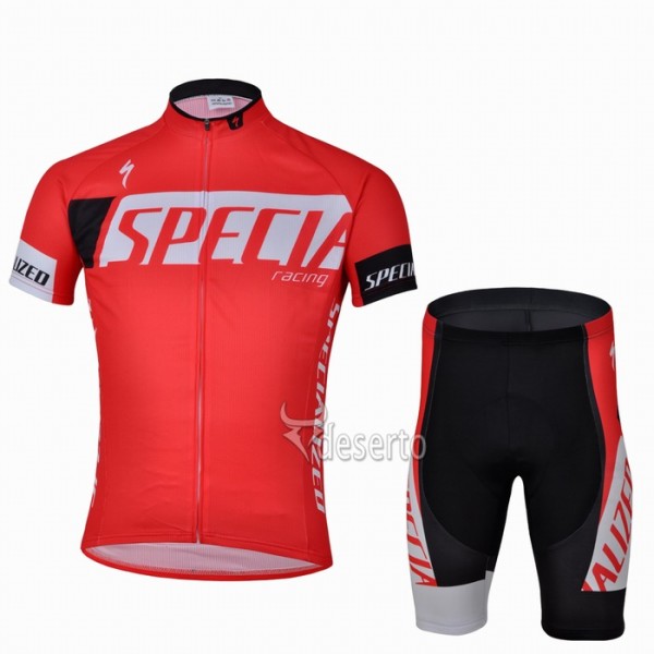 Specialized Racing Radbekleidung Radtrikot Kurzarm und Fahrradhosen Kurz Rot Radtrikot Kaufen