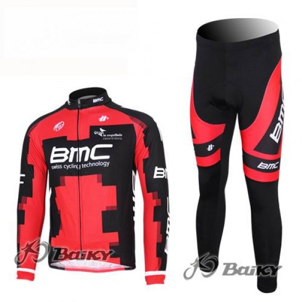 BMC Racing Pro Team Fahrradbekleidung Radtrikot Satz Langarm und Lange Fahrradhose Rot Radtrikot Kaufen