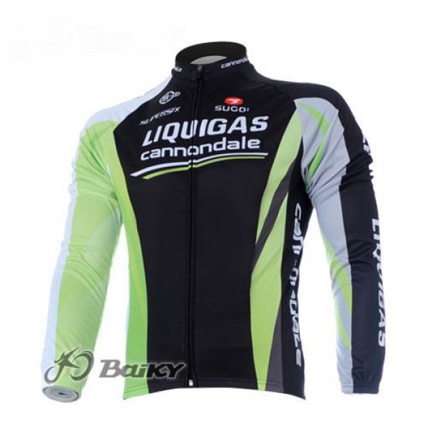 Liquigas Cannondale Pro Team Fahrradtrikot Langarm Schwarz Grün Radtrikot Kaufen