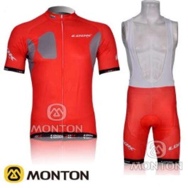 Look 2012 Fahrradbekleidung Satz Fahrradtrikot Kurzarm Trikot und Kurz Trägerhose Rot Radtrikot Kaufen