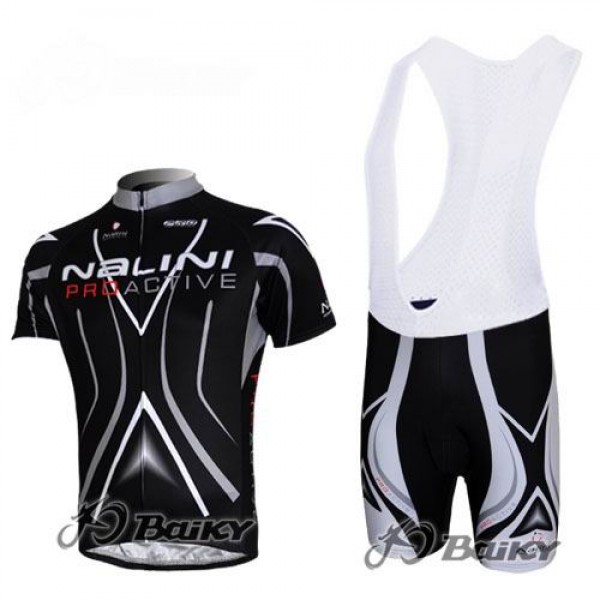 Nalini Pro Team Fahrradbekleidung Satz Fahrradtrikot Kurzarm Trikot und Kurz Trägerhose Schwarz Radtrikot Kaufen