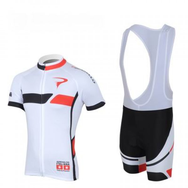 2013 Pinarello Fahrradbekleidung Satz Fahrradtrikot Kurzarm Trikot und Kurz Trägerhose Weiß Radtrikot Kaufen