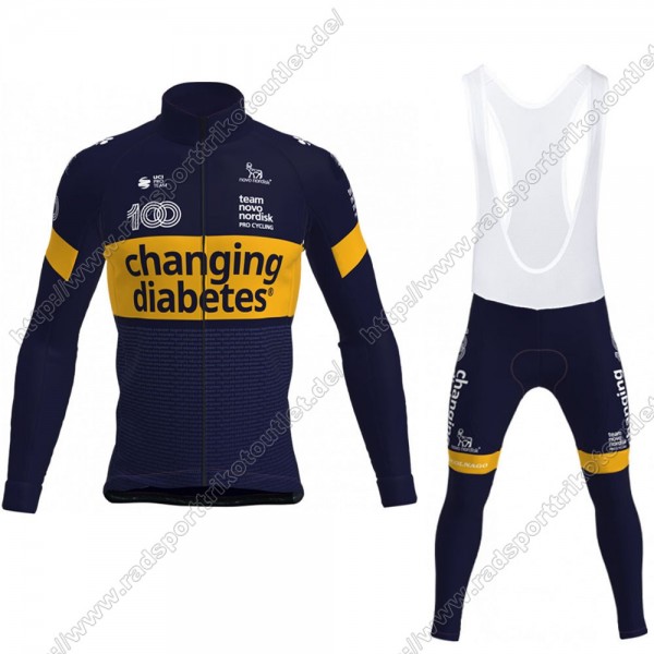 Profiteams Novo Nordisk 2021 Radsport Fahrradbekleidung Trikot Langarm+Lang Trägerho Radtrikot Kaufen
