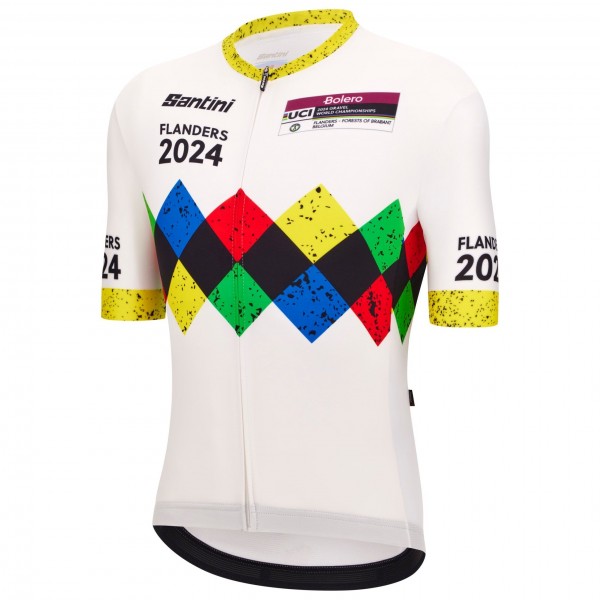 Herren Santini UCI Gravel Weltmeisterschaft trikot Flandern 2024-Weiss Radtrikot Kaufen Herren Santini UCI Gravel Weltmeisterschaft trikot Flandern 2024-Weiss Radtrikot Kaufen