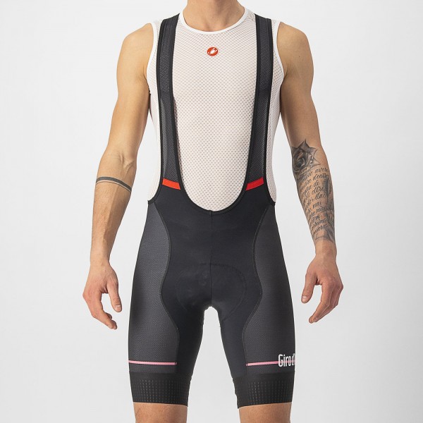 Herren Giro d'Italia 2024 Competizione Trägerhose-Schwarz Radtrikot Kaufen